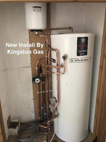 A new Un vented cylinder installation